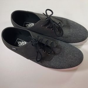 Mens 11 VANS black gray plaid sneakers